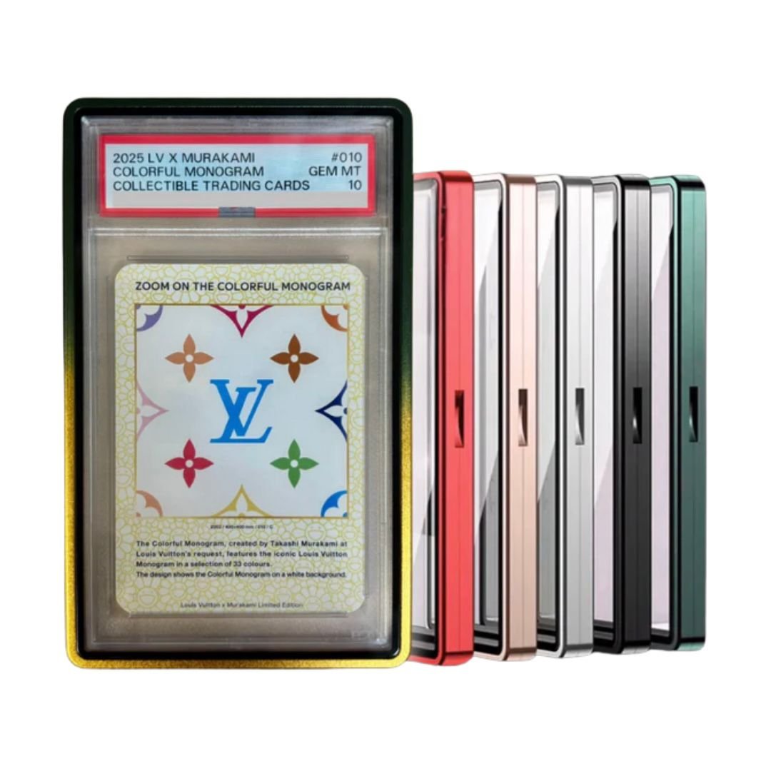Trading card slab case and graded card